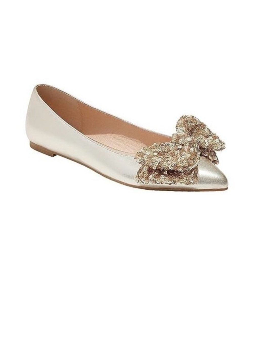 Jack Rogers Sequin Bow Pointed-Toe Flats! ✨